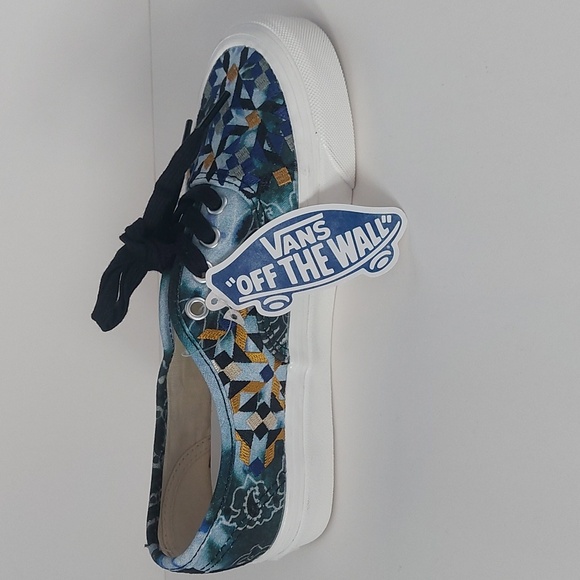 Vans Authentic 44 DX Mixed mosaic women's sneakers blue White size 6 - Picture 7 of 10